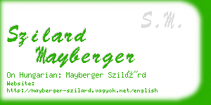 szilard mayberger business card